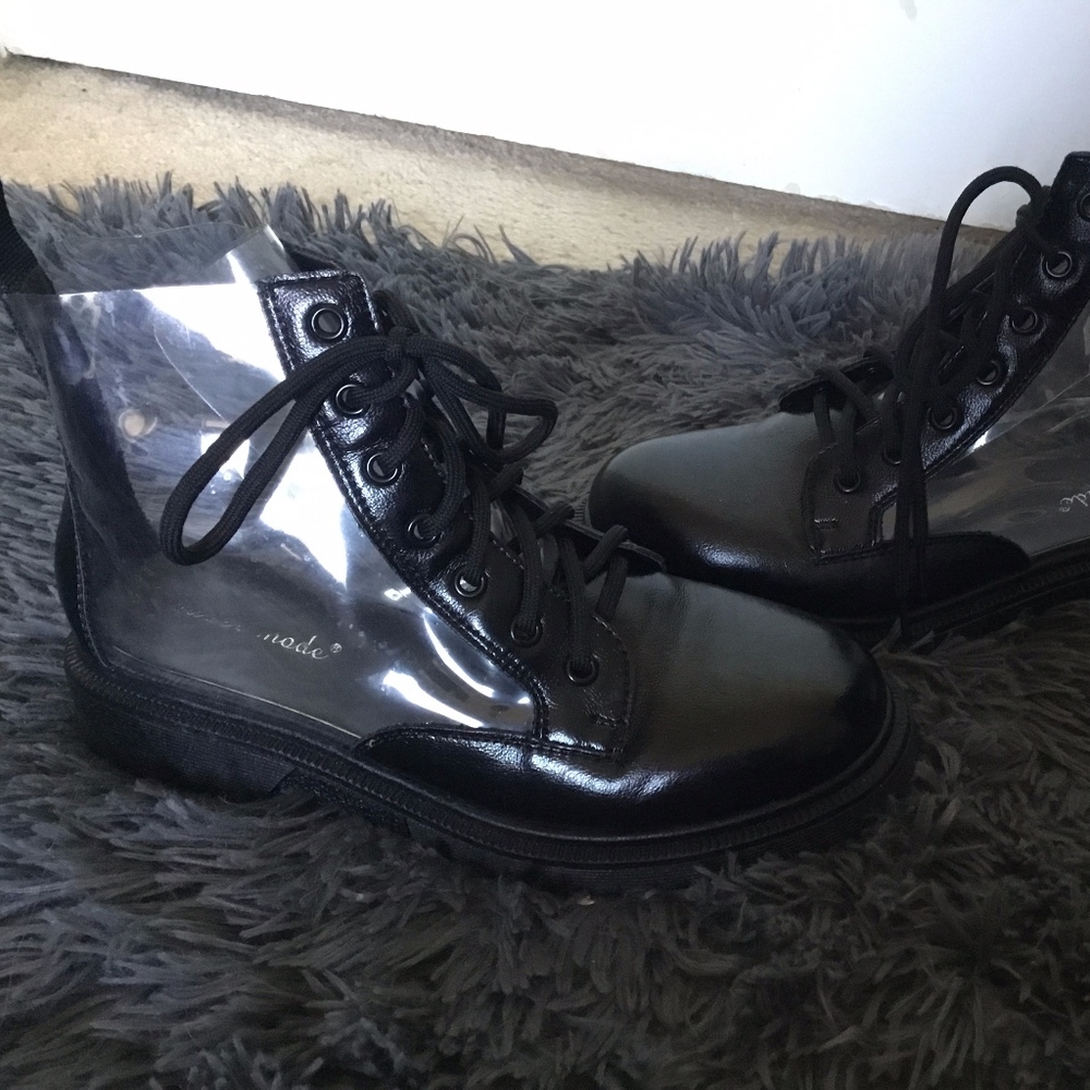 Nasty Gal | Trendy See-Through Black Boot